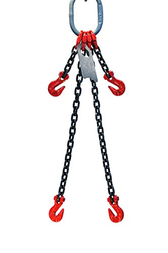 Chain Sling - 9/32" x 5' Double Leg with Grab Hook and Adjusters - Grade 80 S41706