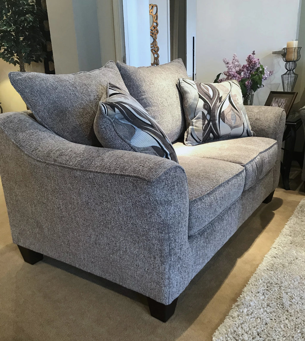 Fabric Pillowback Sofa and Loveseat Set I236