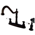 Oil Rubbed Bronze Centerset Kitchen Faucet with Brass Sprayer M900498