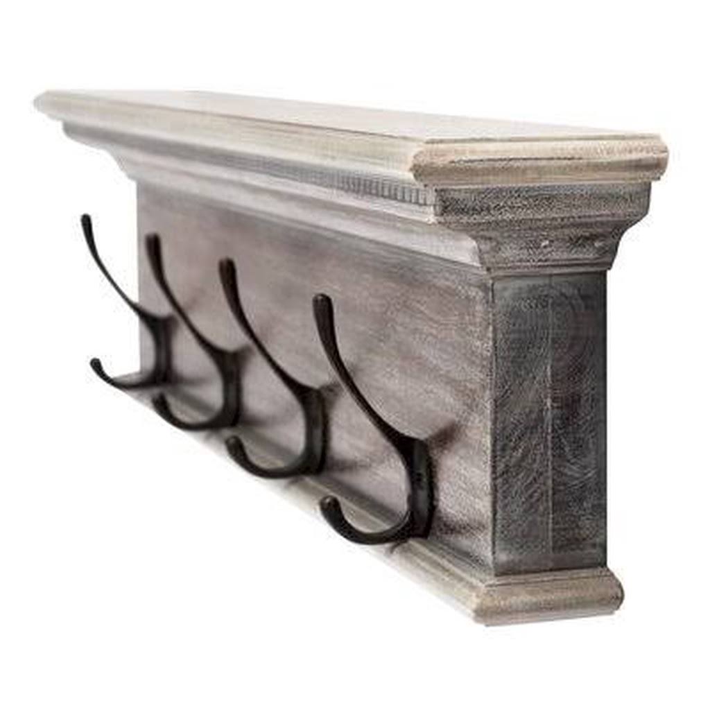 Natural Wash Wall Mounted Coat Rack L16453