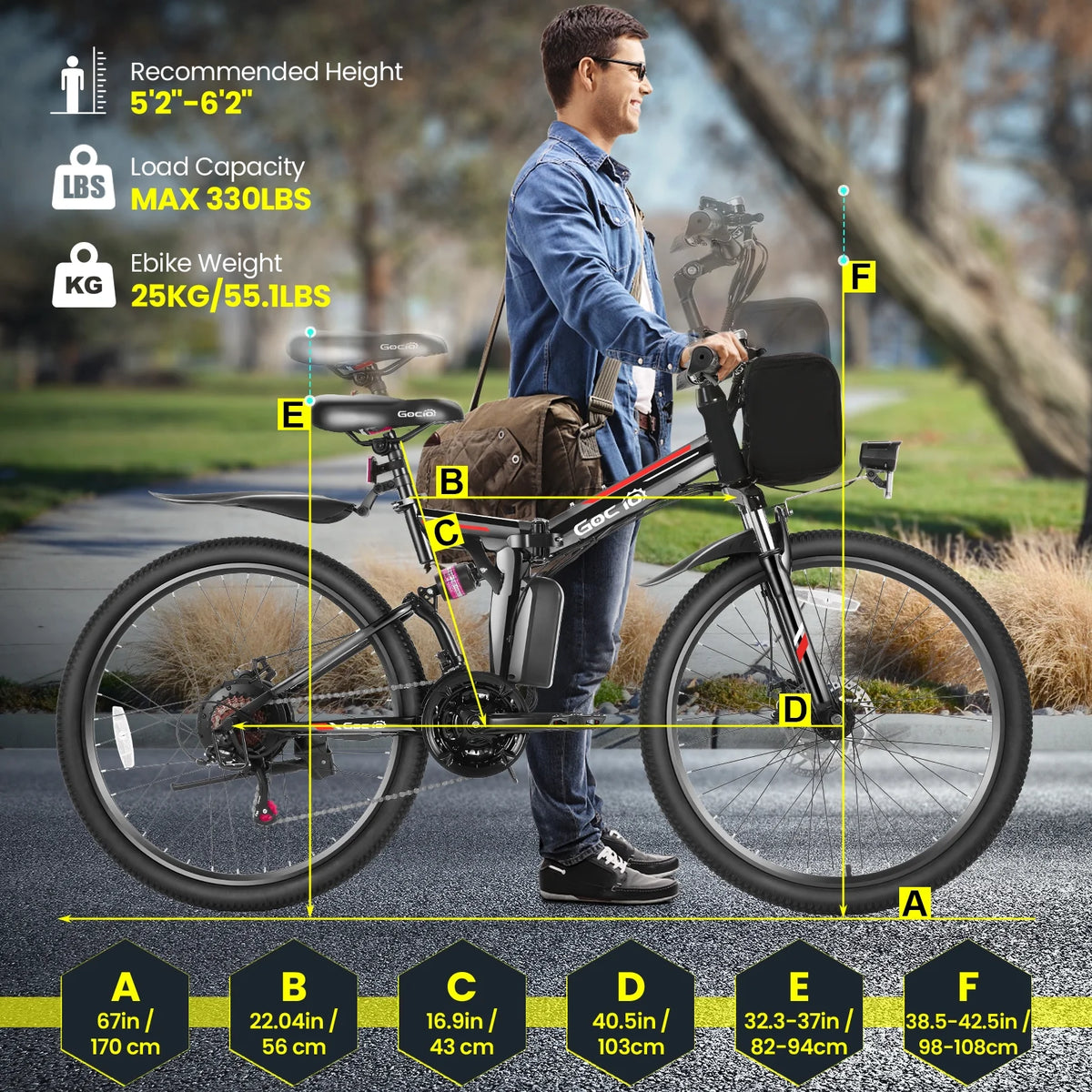 500W 26" 48V Full Suspension Folding Electric Bicycle E703