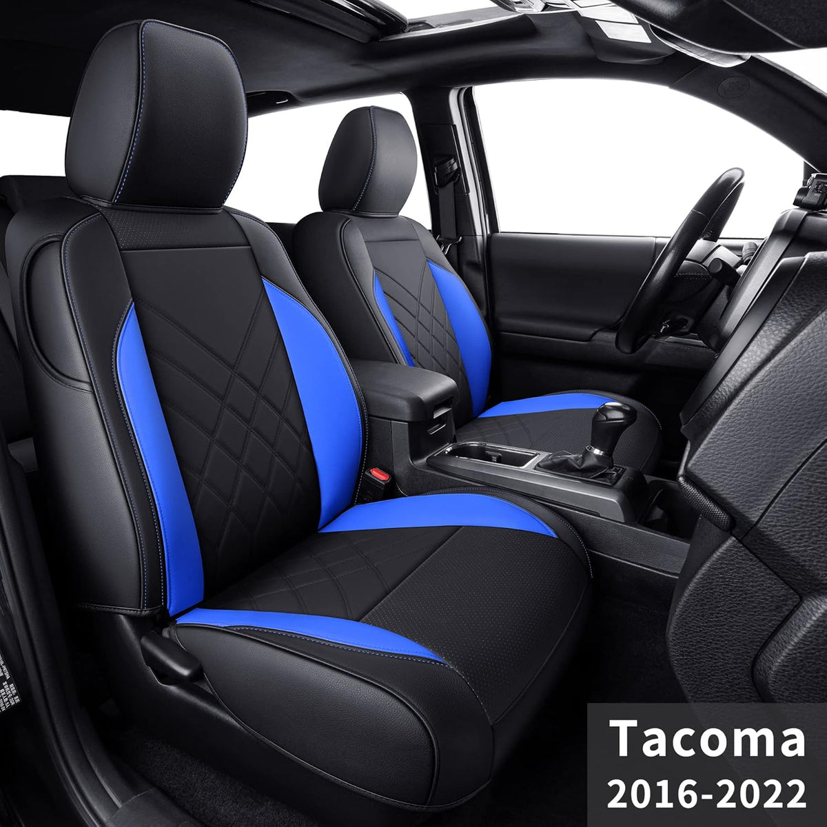 Black 2 pcs Tacoma Seat Covers D468