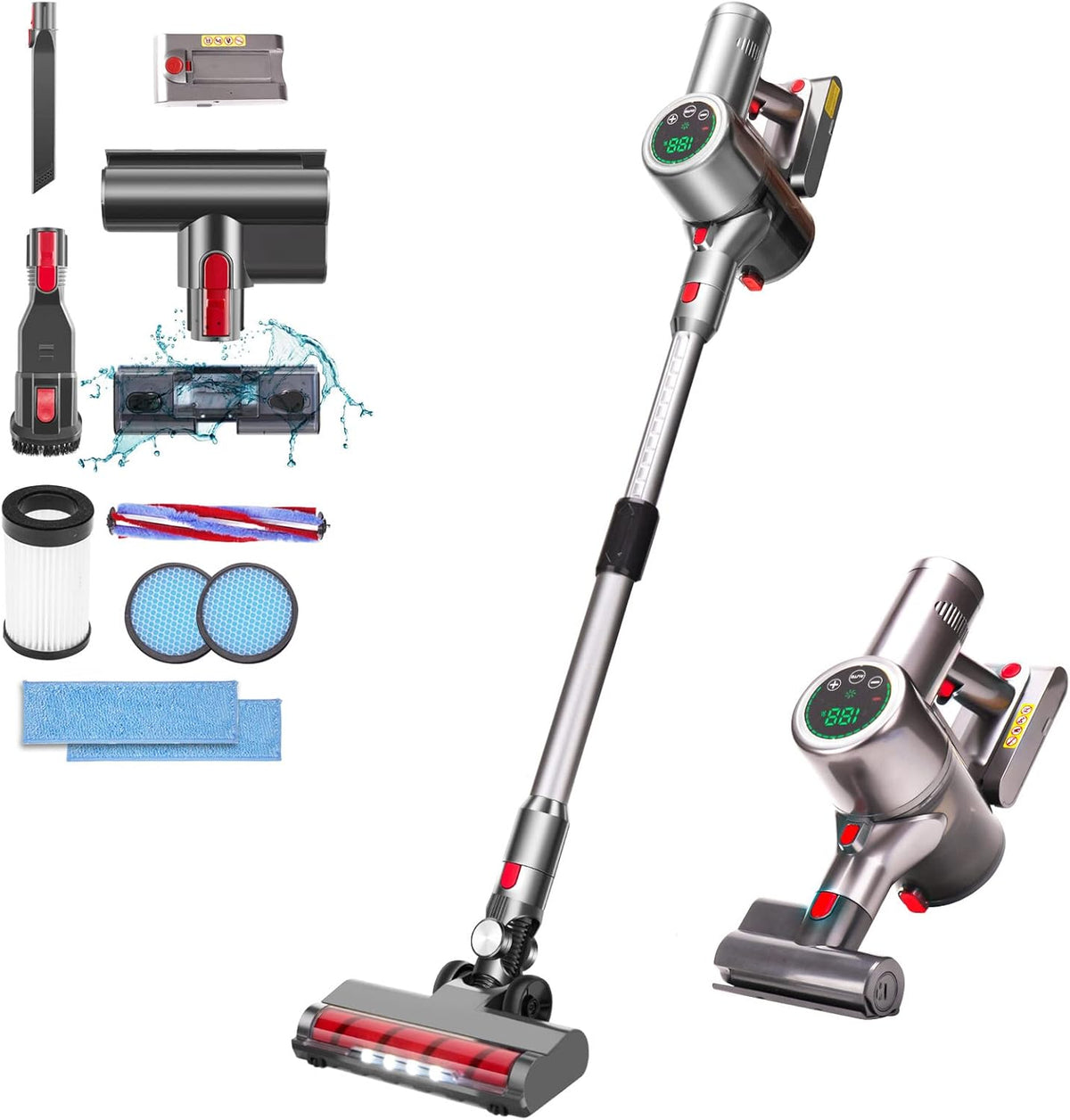 Cordless Vacuum Cleaner 27KPa 380w Brushless Motor Stick Vacuum 11 in 1 S2120