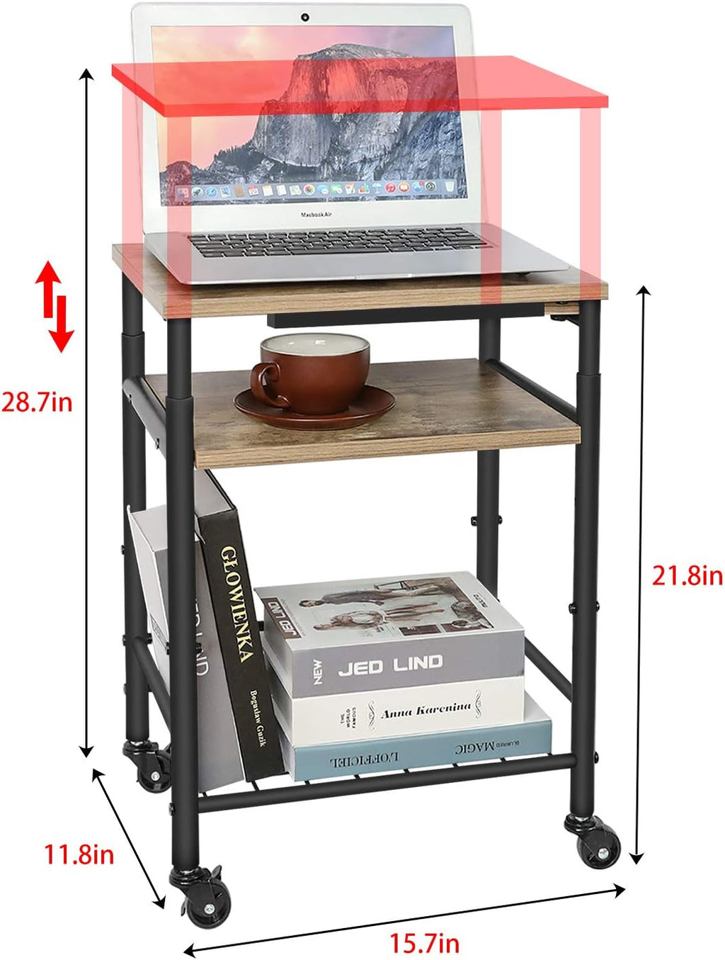 Adjustable Height 3-Tier End Table G22024