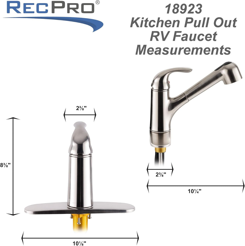 RV Kitchen Pull Out Faucet Brushed Nickel Y819104
