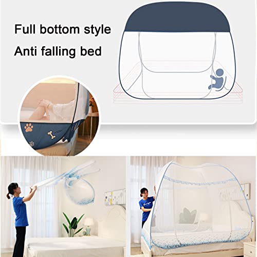Pop Up Mosquito Net Tent with Bottom (W120*L195*H165cm) Q131695