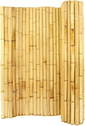 Natural Bamboo Fencing Rolled Fence Panel 0.75 in D x 6 ft H x 8 ft L F12834