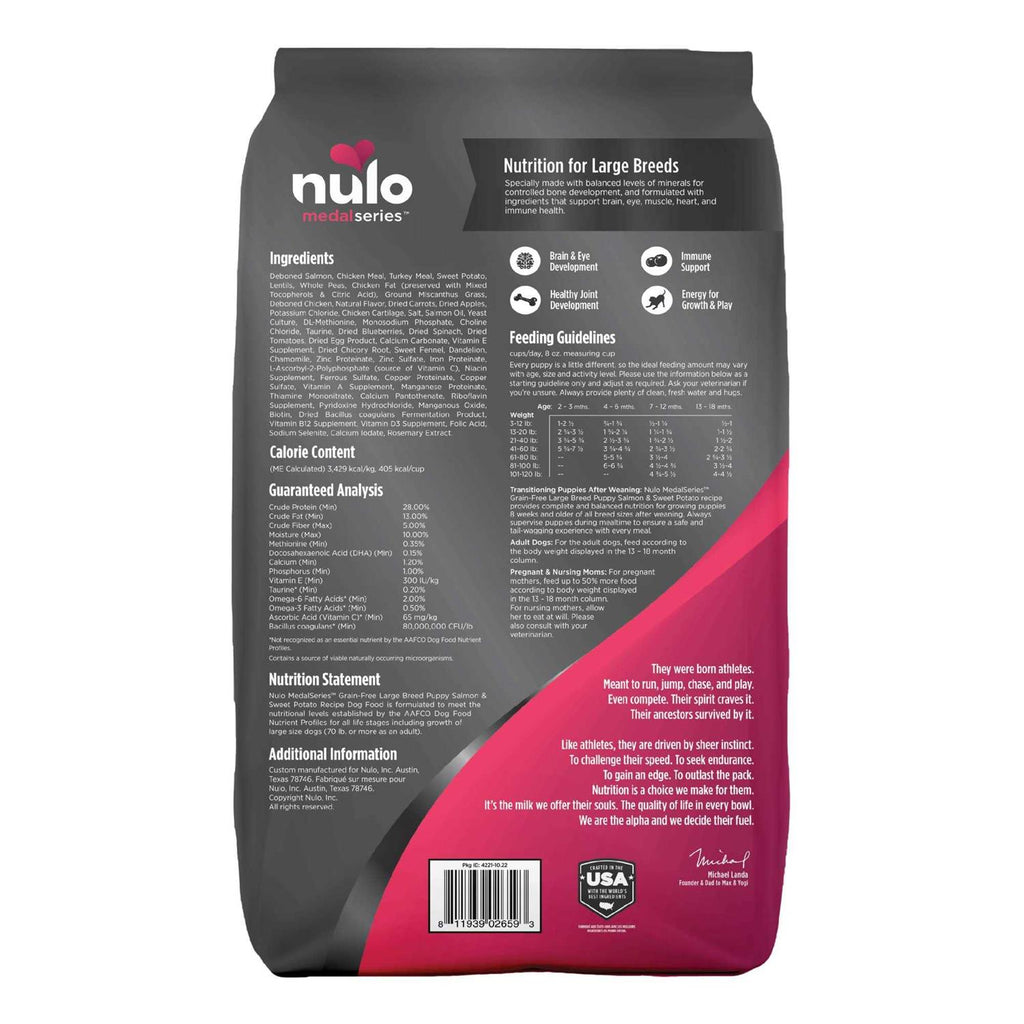 Salmon Large Breed Puppy Dry Dog Food X91025