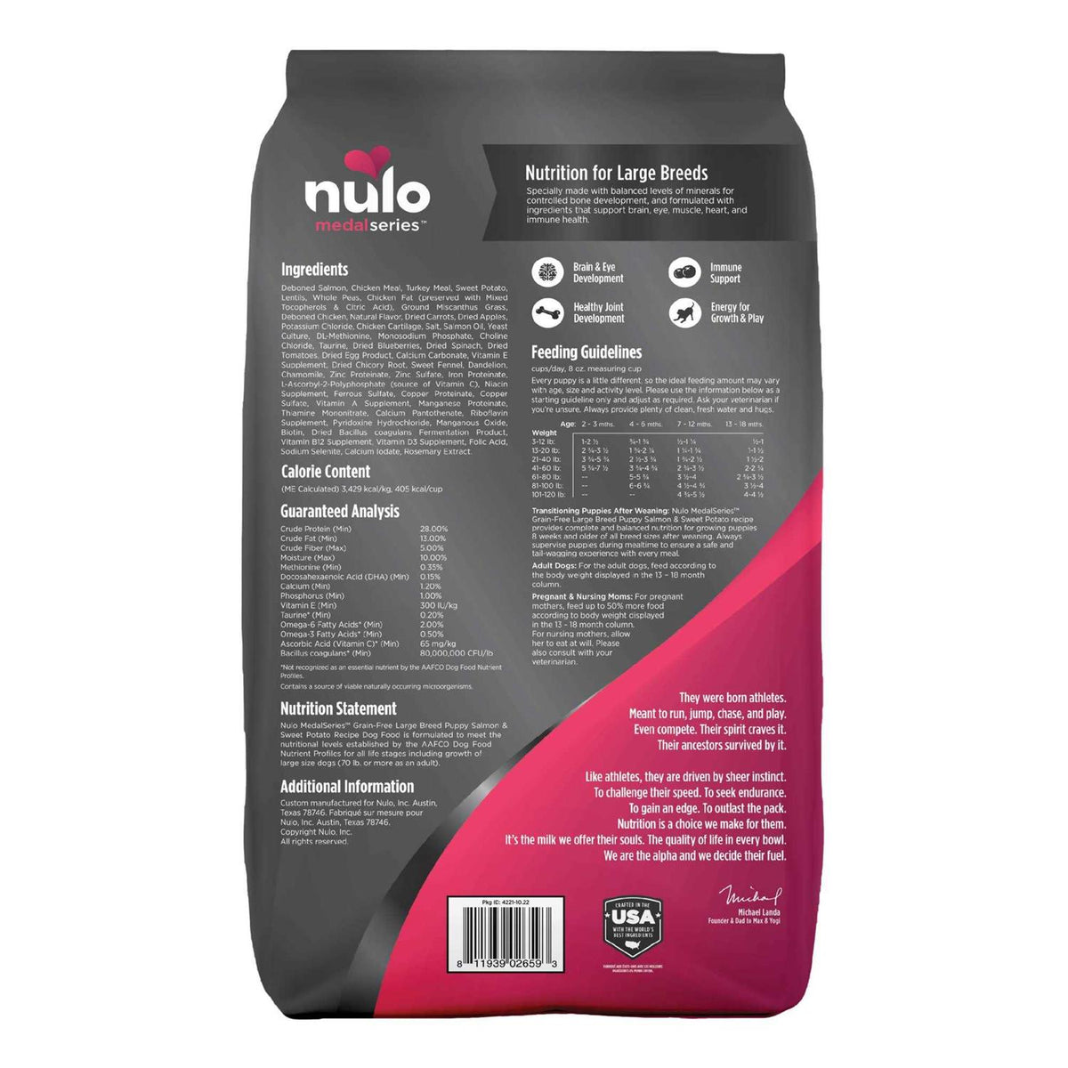 Salmon Large Breed Puppy Dry Dog Food X91025
