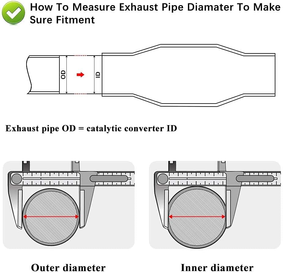 2.5 Inlet/Outlet Universal Catalytic Converter with O2 Port U4636