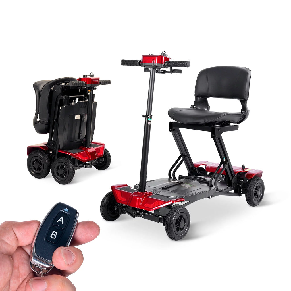 Red Automatic Foldable Mobility Scooter E862542