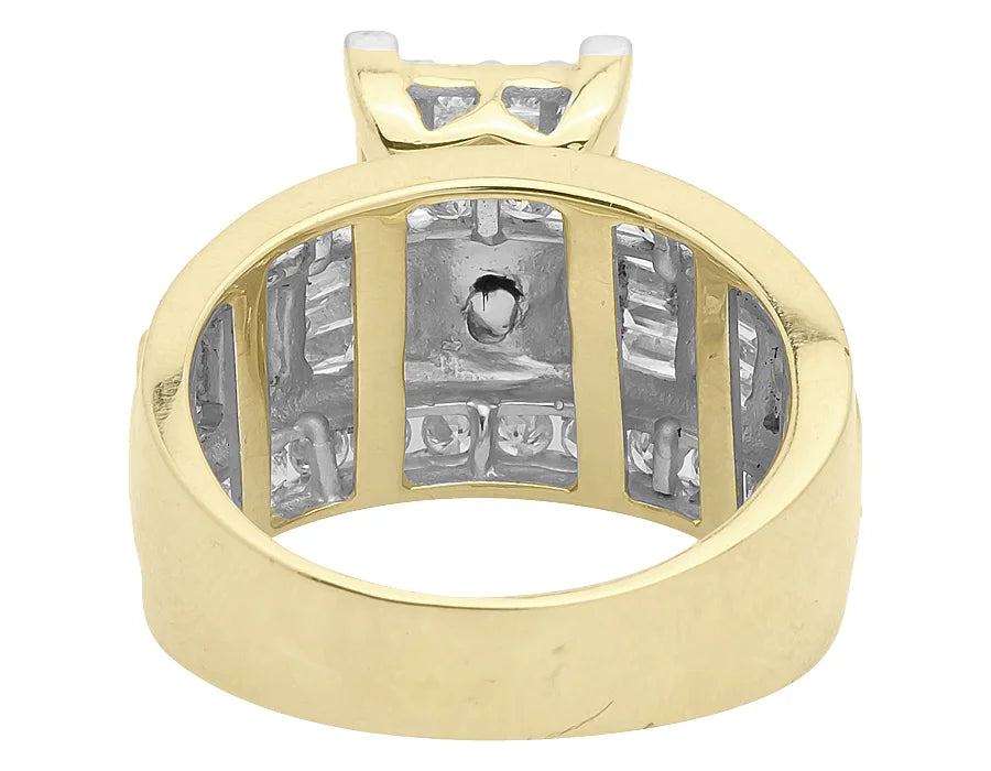 10K Yellow Gold Princess Diamond Engagement Ring (2.0 ct) C203