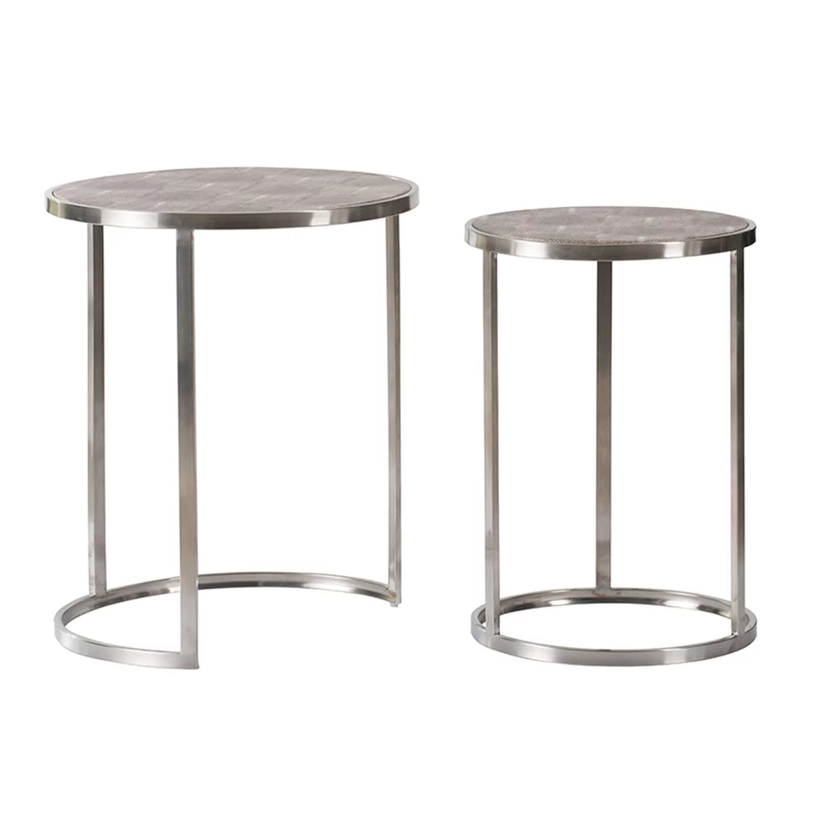 Round Nesting Tables with Rod Legs Set of 2 O69670