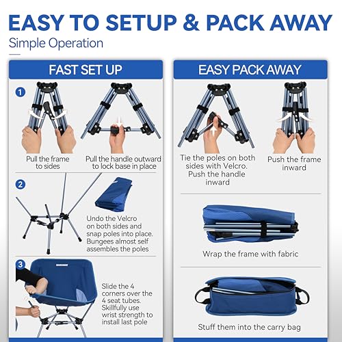 Lightweight Folding High Back Camping Chair with Head Support K99070