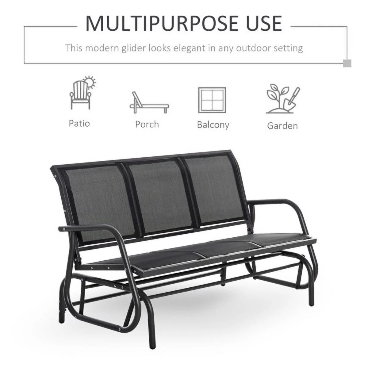 Outdoor Patio Gliding Chair for 3 Person J69290