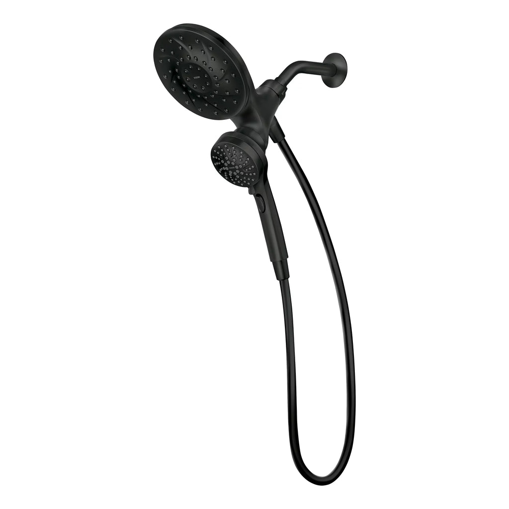 Matte Black Six-Function Showerhead with Handheld Combo H186129