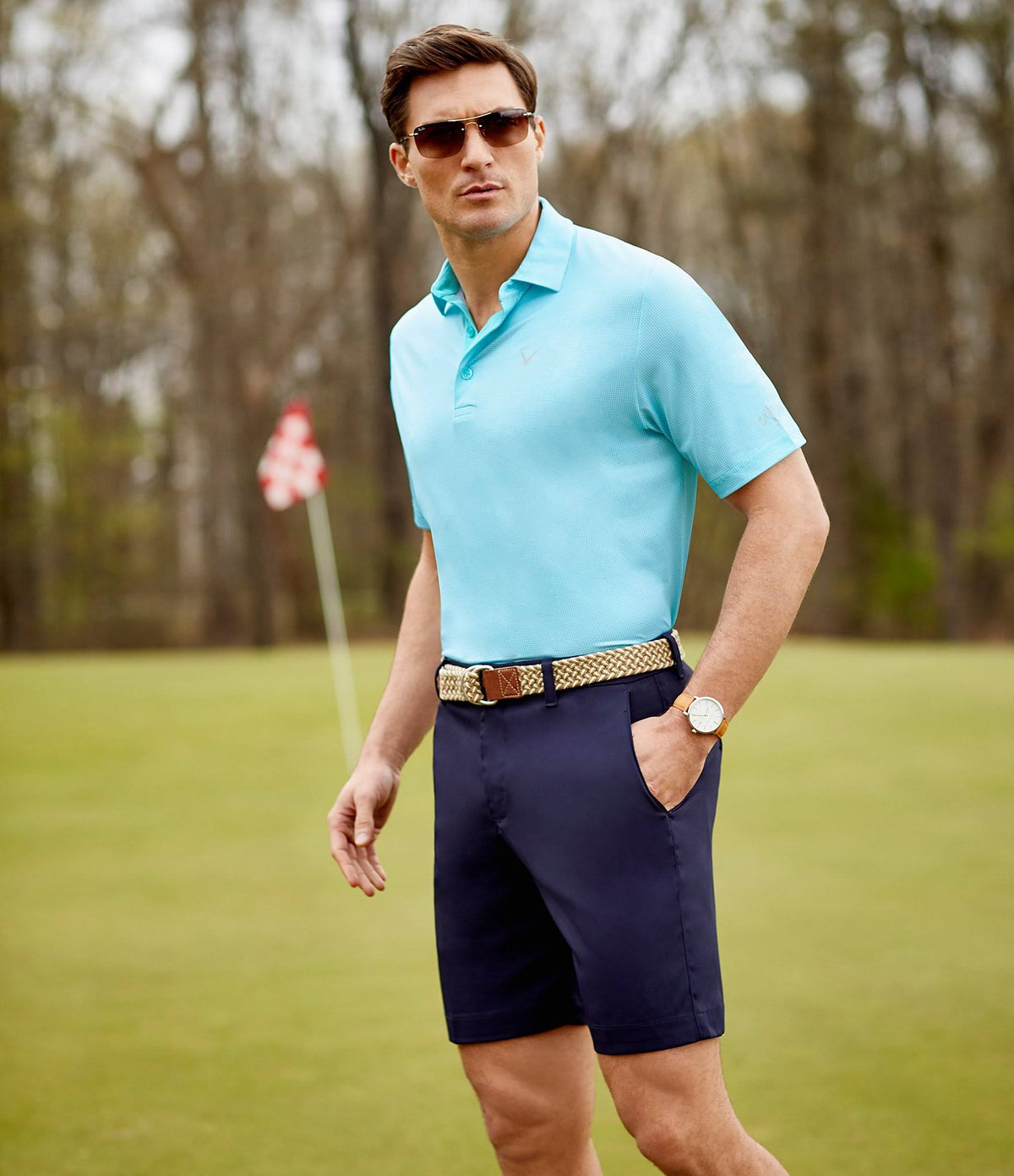 Classic Flat-Front 10 Inseam Golf Shorts Z9482