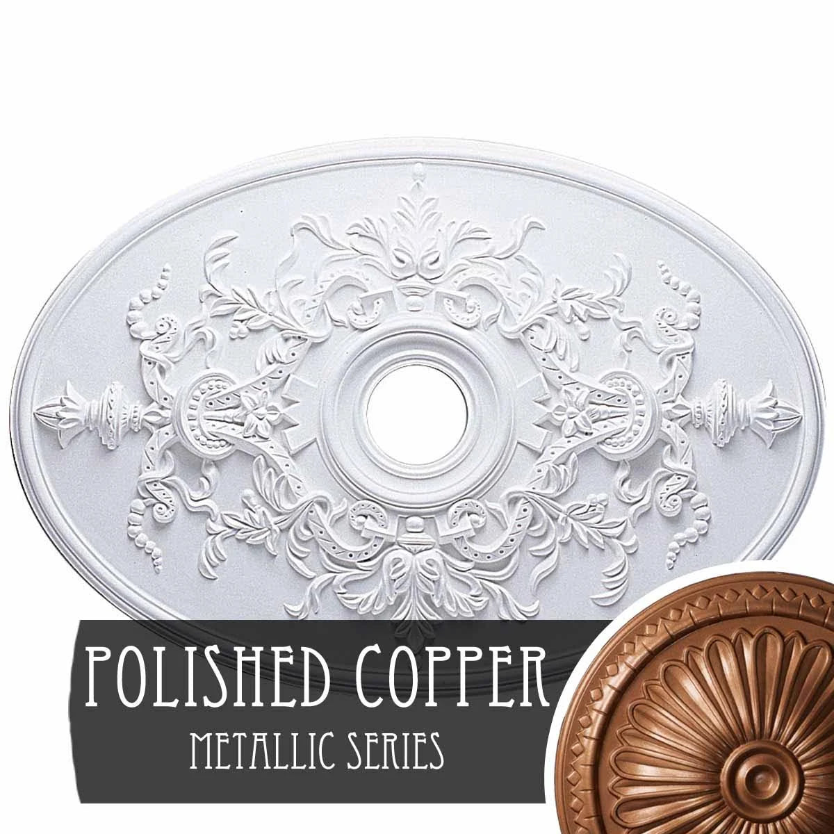 Polished Copper Ceiling Medallion L100