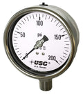 4" Dial Stainless Steel Liquid Filled Pressure Gauge 0 to 200 PSI L80098