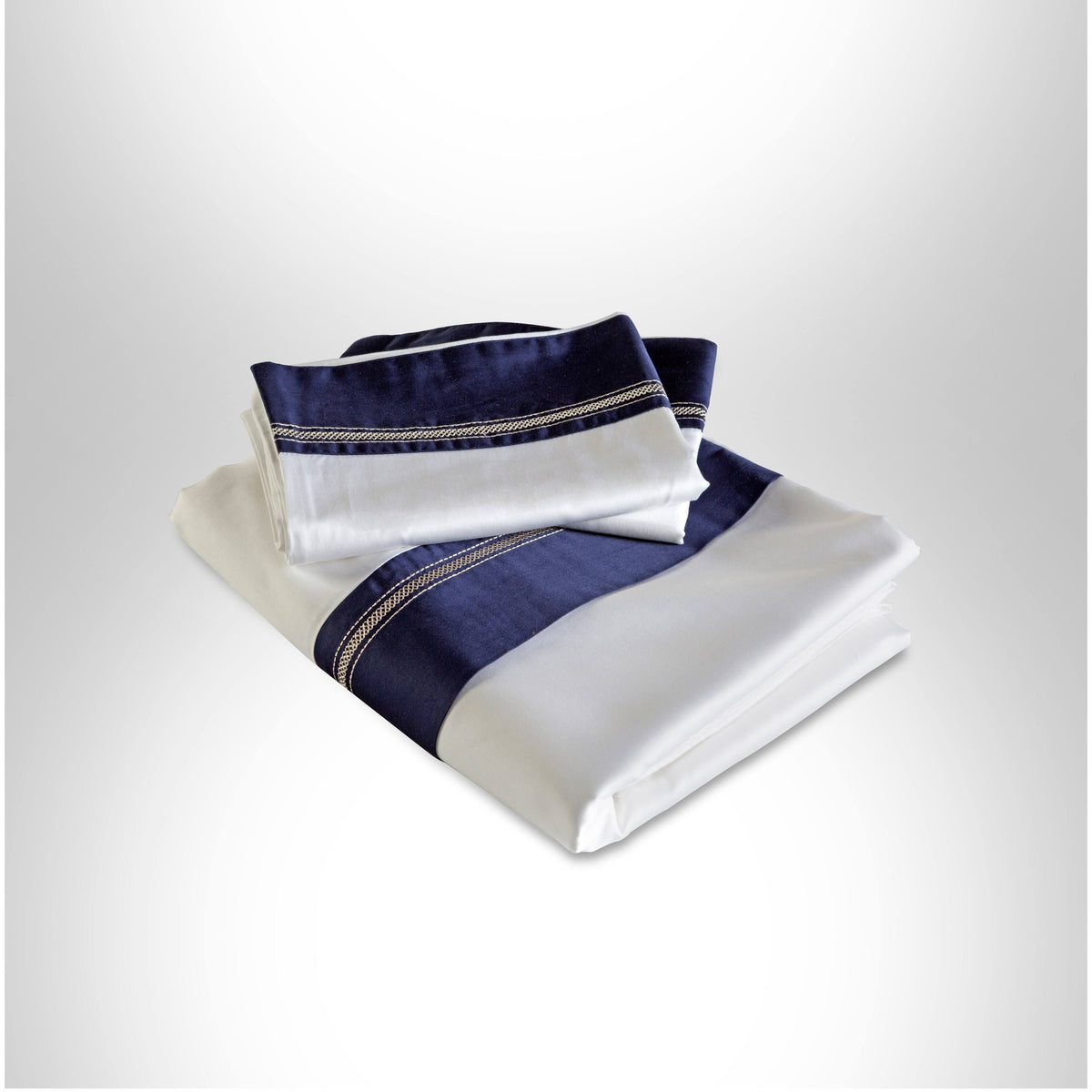 Queen 3 Pieces Turkish Cotton Sateen Duvet Cover Set L474