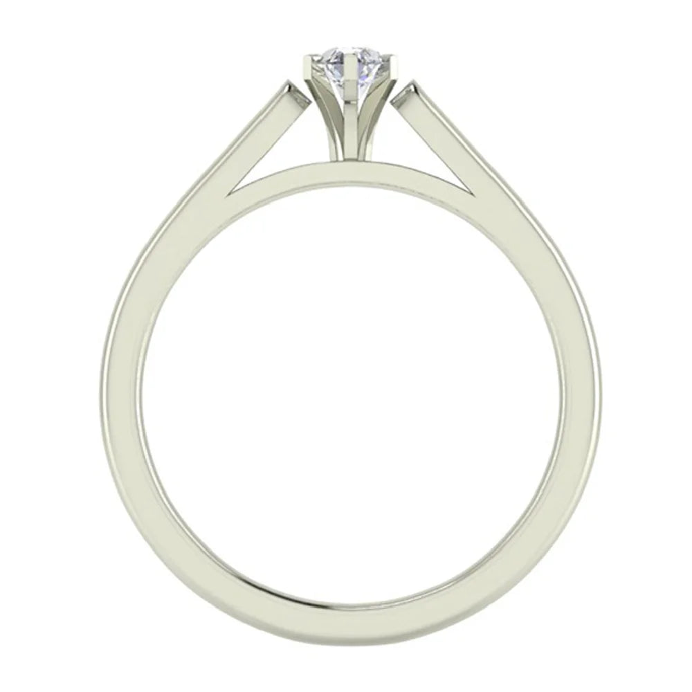14K White Gold 1/3 Carat Diamond Solitaire Ring D215207