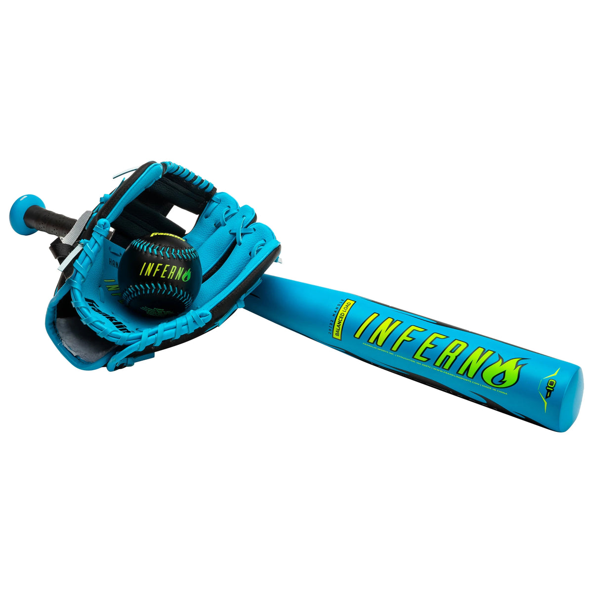 Baseball Teeball Set - Bat, Glove & Ball Set T34839