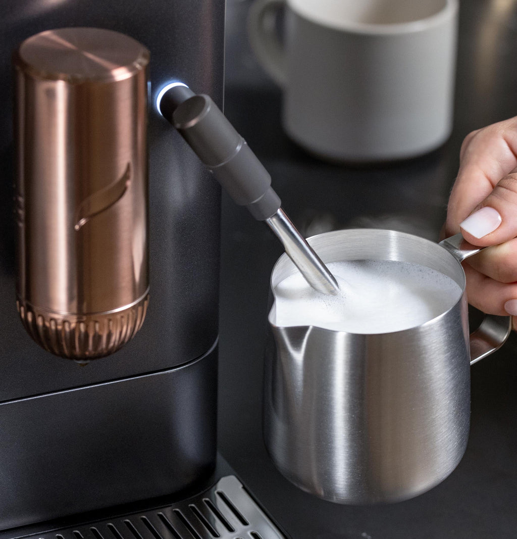 Automatic Espresso Machine with Milk Frother and Bean Grinder, Matte Black, 1.2 Liter S835