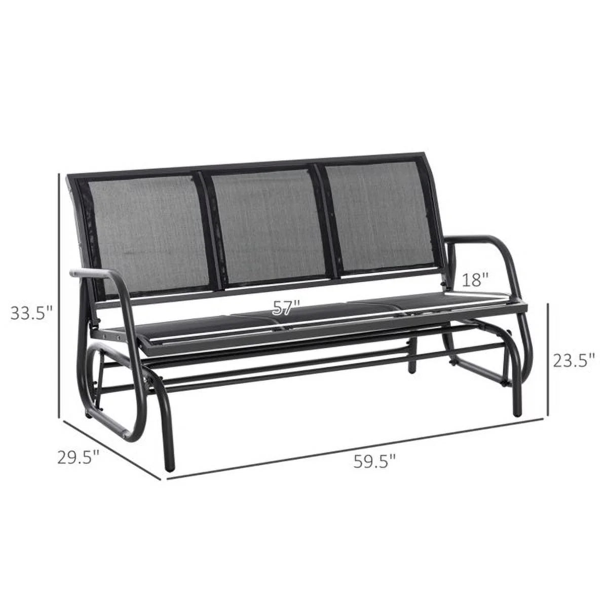 Outdoor Patio Gliding Chair for 3 Person J69290