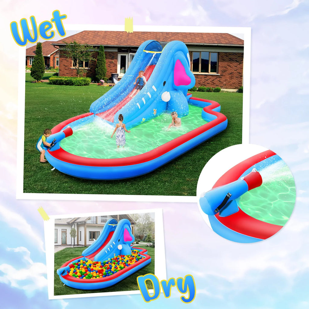 Inflatable Water Slide Kids Pool with Blower H69402