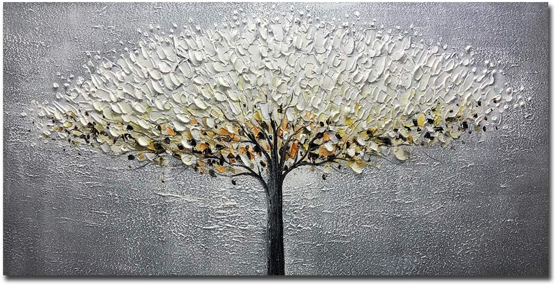 24x48 Inch Hand-Painted Oil Painting On Canvas Abstract Artwork Y568286