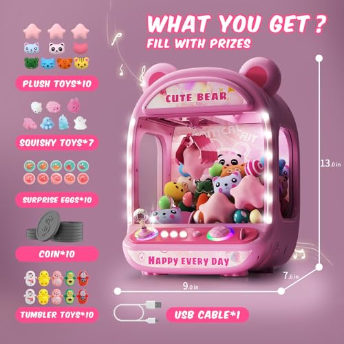Claw Machines for Kids, Mini Vending Machines with Candy Dispenser S333