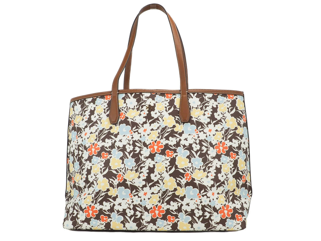 Printed Coated Canvas Tote Handbag U2675