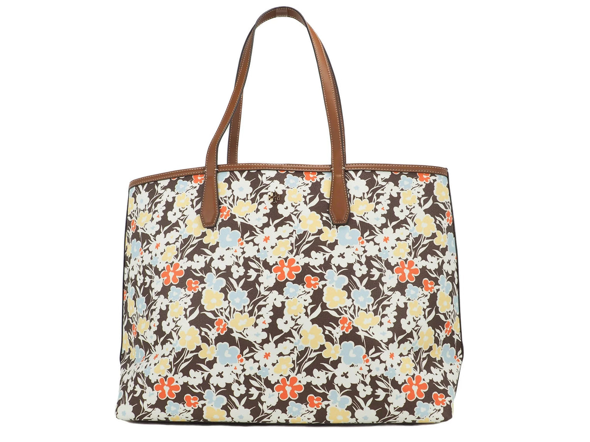 Printed Coated Canvas Tote Handbag U2675