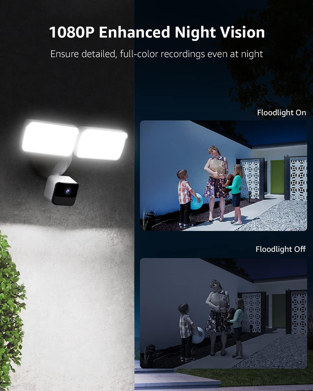 2400 Lumen 1080P Security Light with Camera X58780
