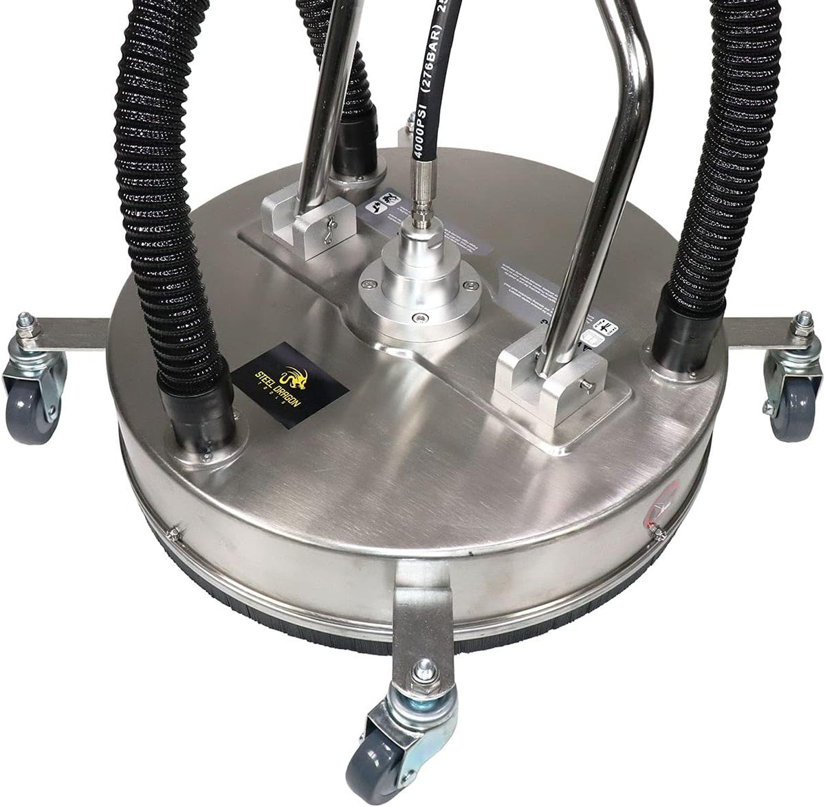 21" Stainless Steel Surface Cleaner with Vacuum Port, Wheels, and Wand Pressure Washer Attachment 4000 PSI B751476