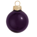 Purple Shiny Glass Christmas Ornaments 12-Pack D16040