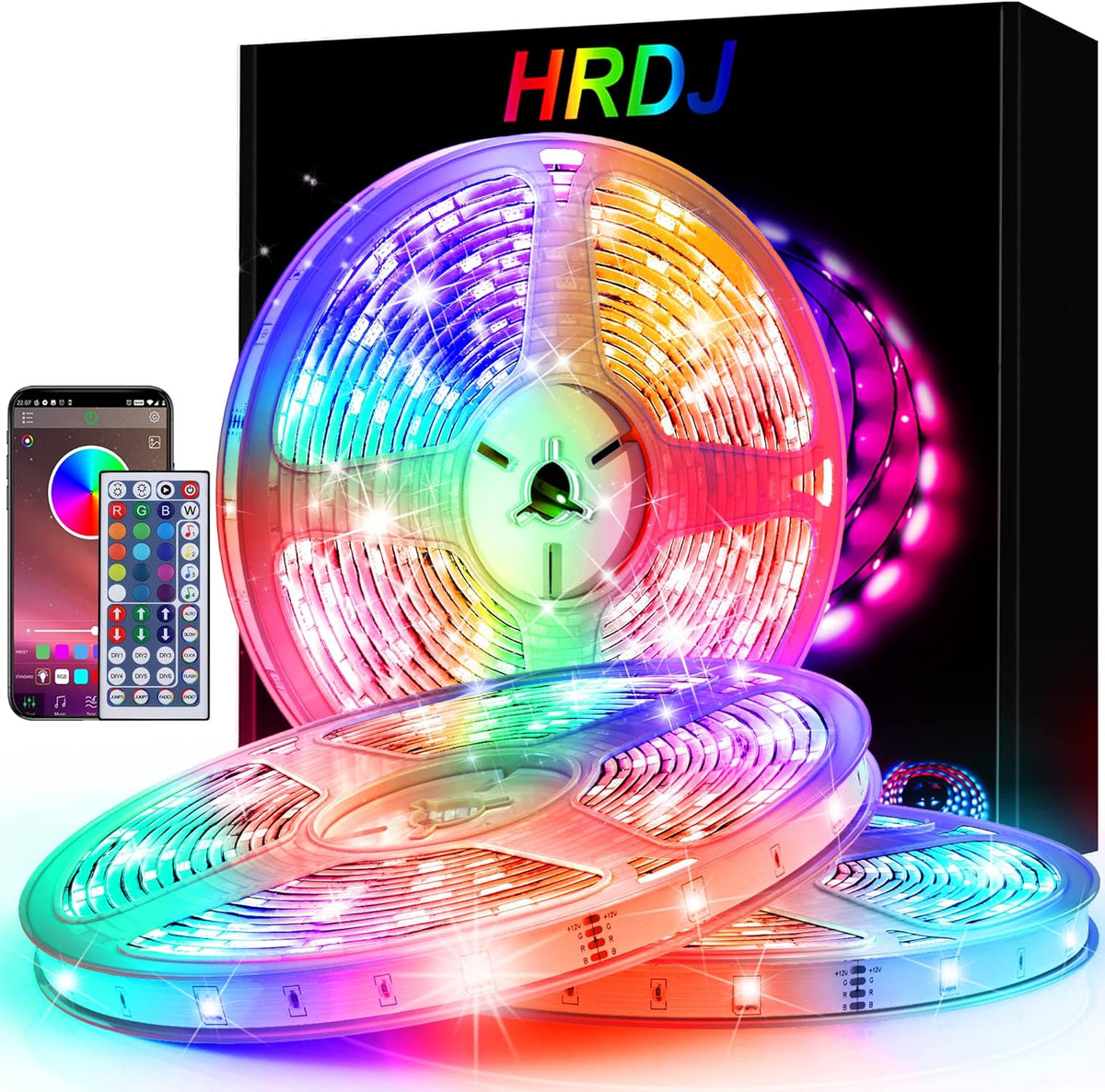 200ft Led Strip Lights with Remote Control, Music Sync Color Changing, Pack of 2 I353