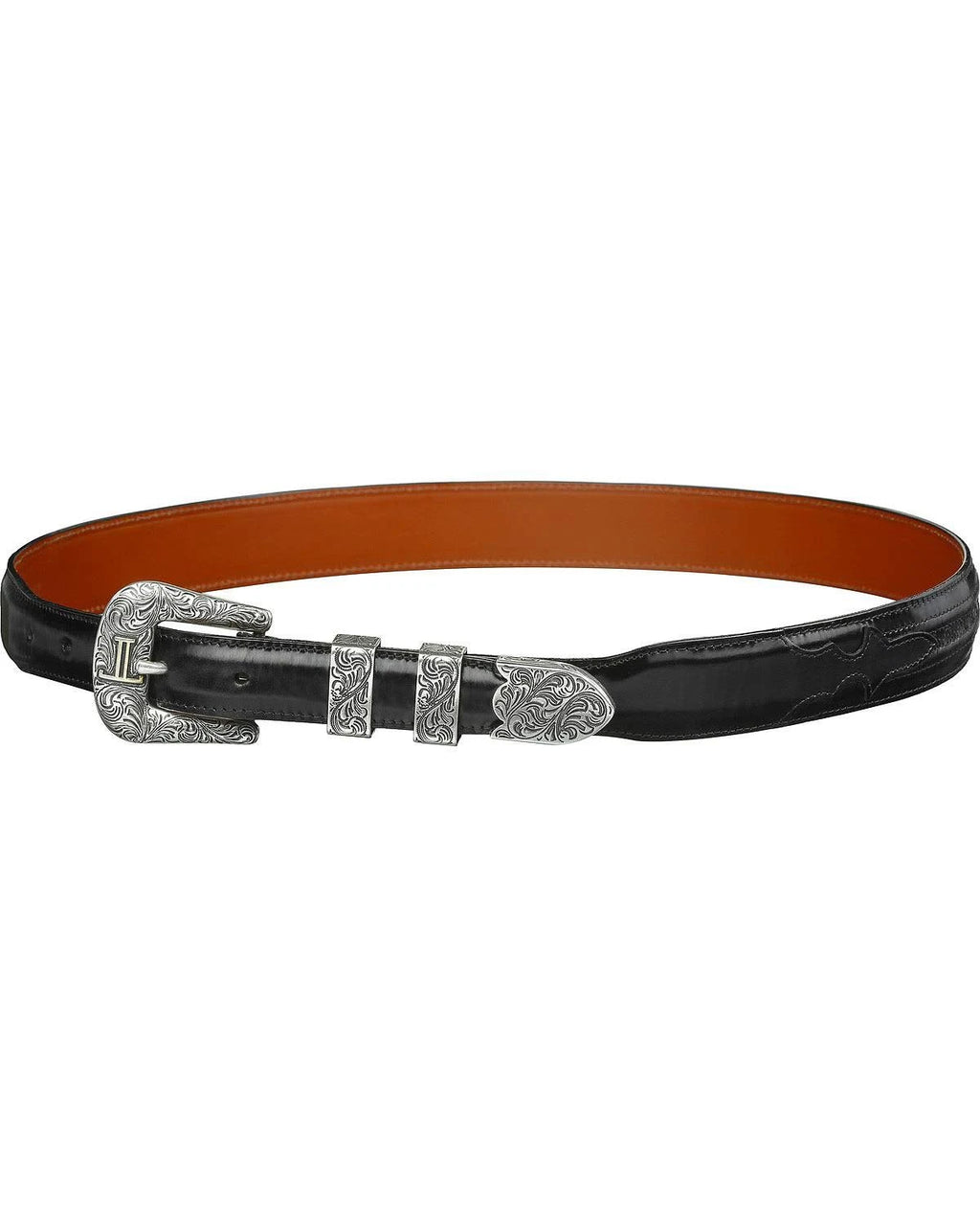 Black Tapered Goat Belt P5760