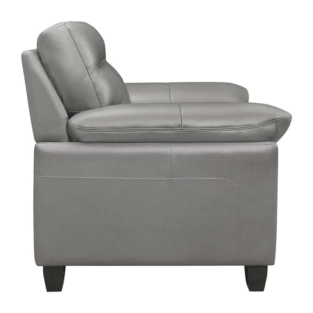 Gray Leather Upholstered Chair J15404