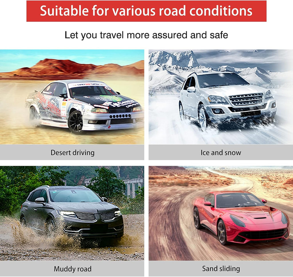 Adjustable Traction Tire Chains for Tyres Width 145-285mm Pack of 2 X46605