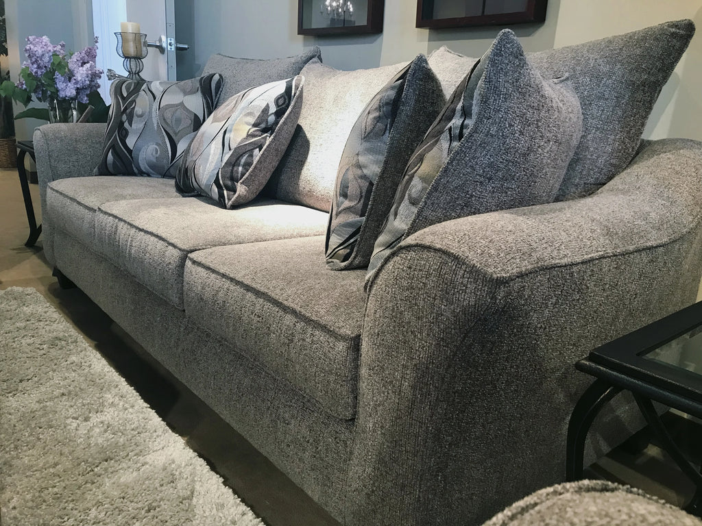 Fabric Pillowback Sofa and Loveseat Set I236