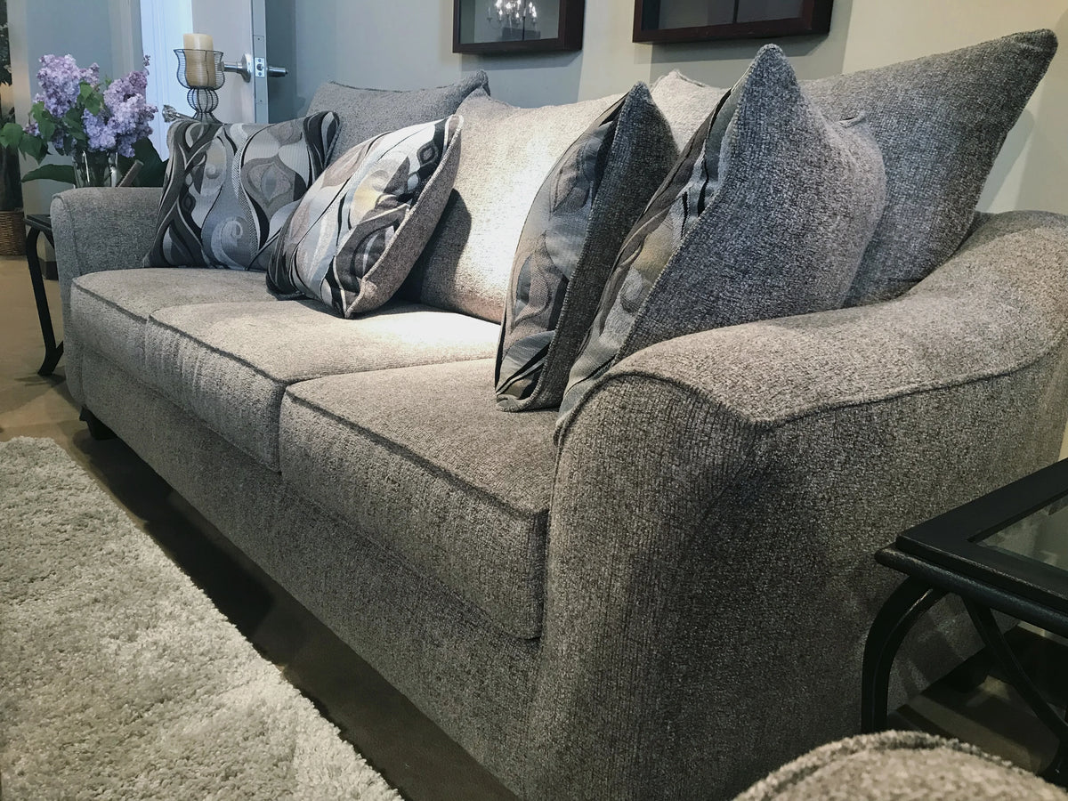Fabric Pillowback Sofa and Loveseat Set I236
