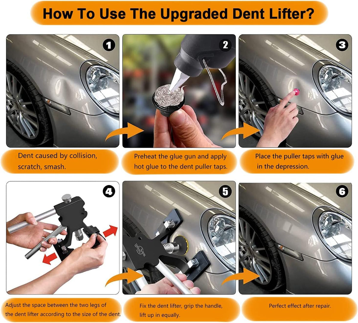 Auto Dent Puller Kit with Slide Hammer, Pack of 2 U930116