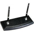 Black Crocodile Embossed Leather Double Pen Stand E5207