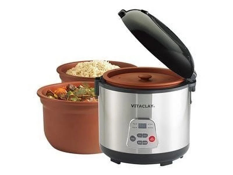 2-in-1 Rice Slow Cooker & Clay Insert J95480