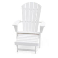 White Oversized Adirondack Chair with Pullout Ottoman K122421