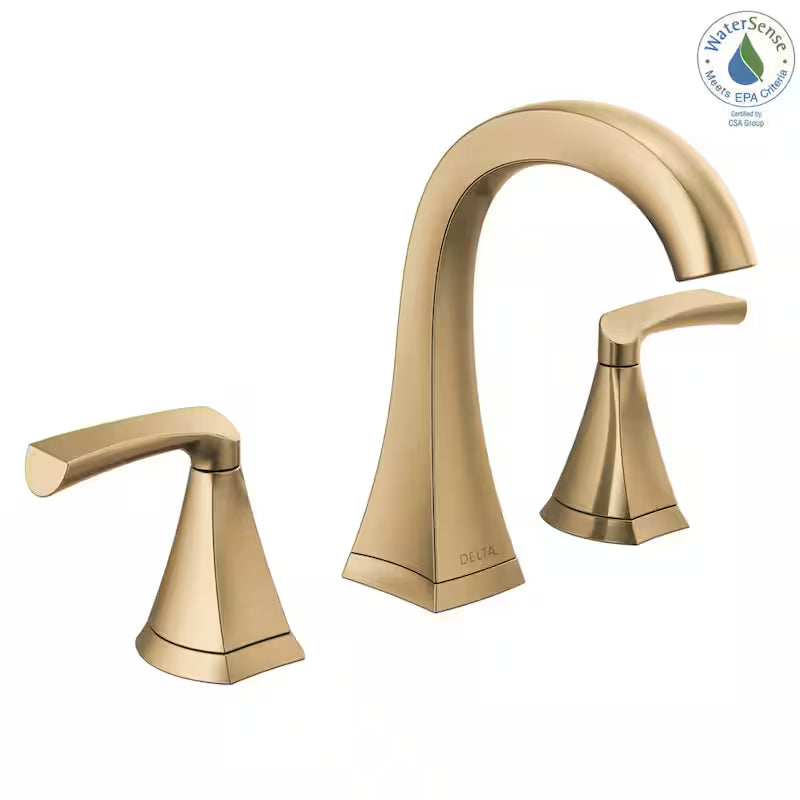 8 in. Widespread Double Handle Bathroom Faucet in Champagne Bronze A633