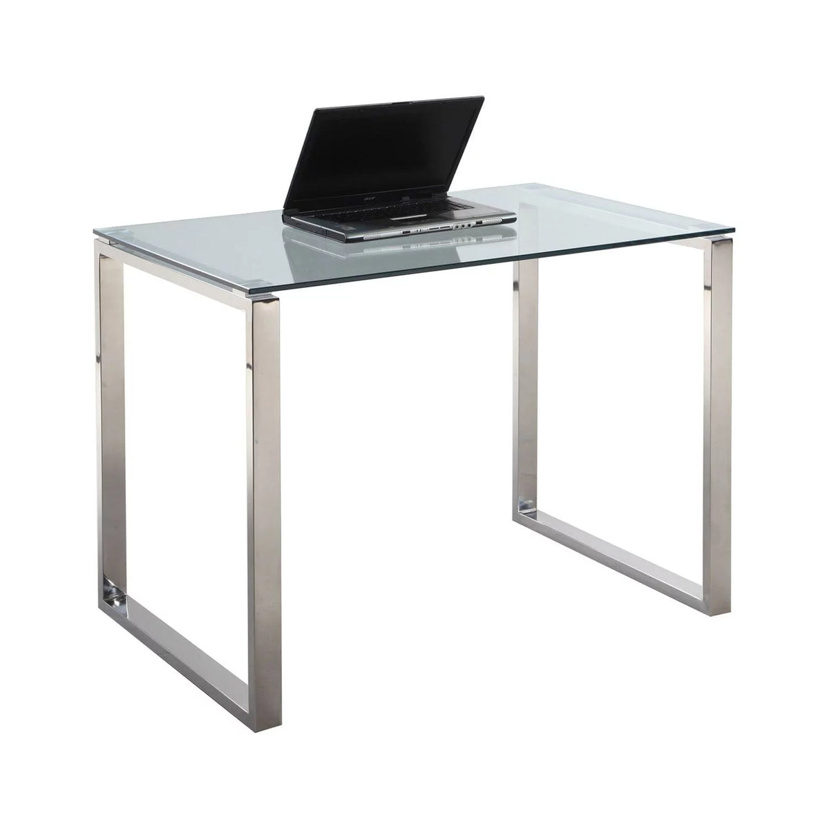 Contemporary Small Desk with Glass Top U278338