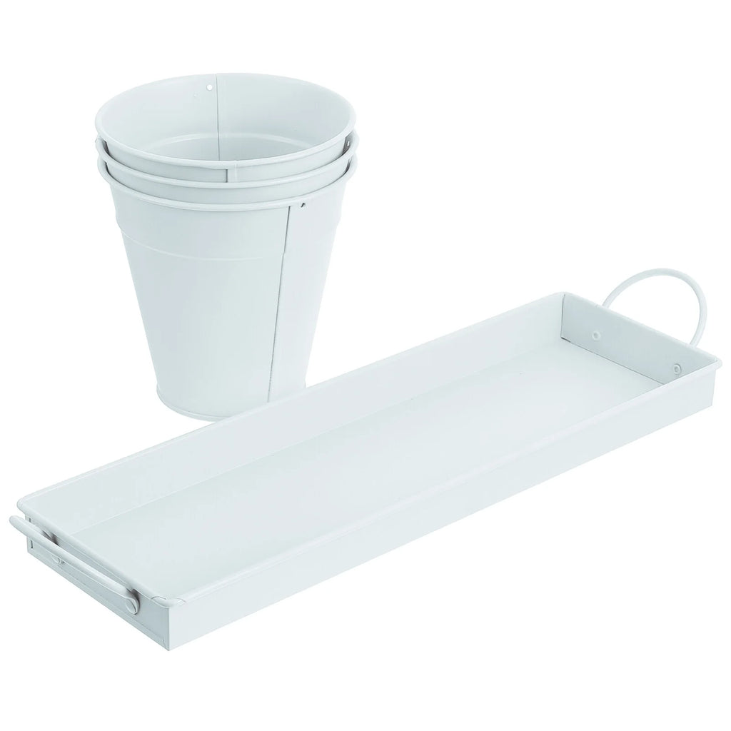 6 pcs Garden Flower Pot with 1pc Tray Y129