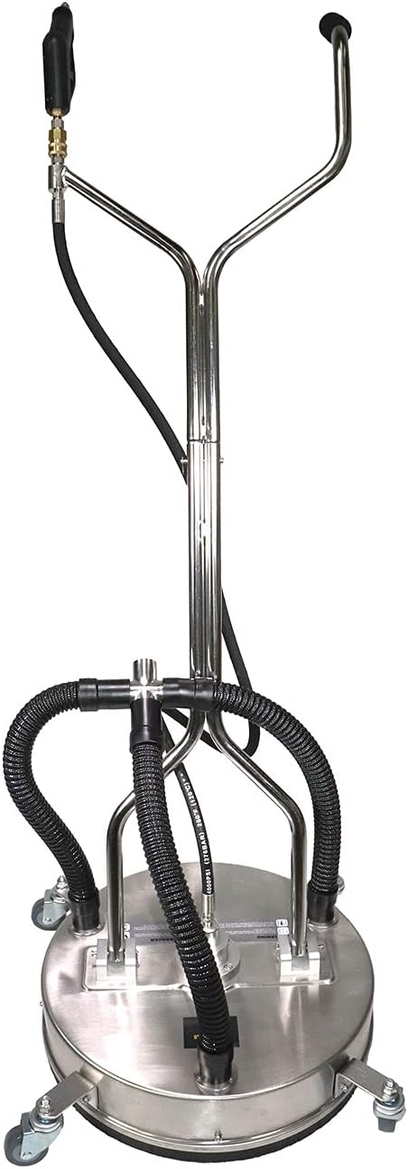21" Stainless Steel Surface Cleaner with Vacuum Port, Wheels, and Wand Pressure Washer Attachment 4000 PSI B751476